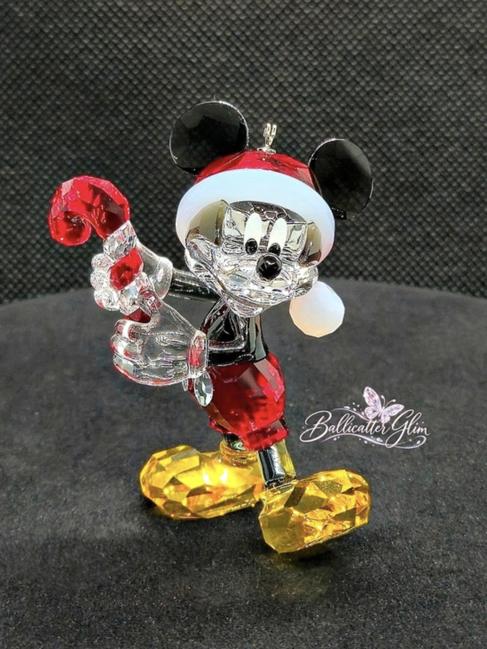 Swarovski Disney Mickey Mouse Christmas Ornament 2018 #5412847 Retired Boxed